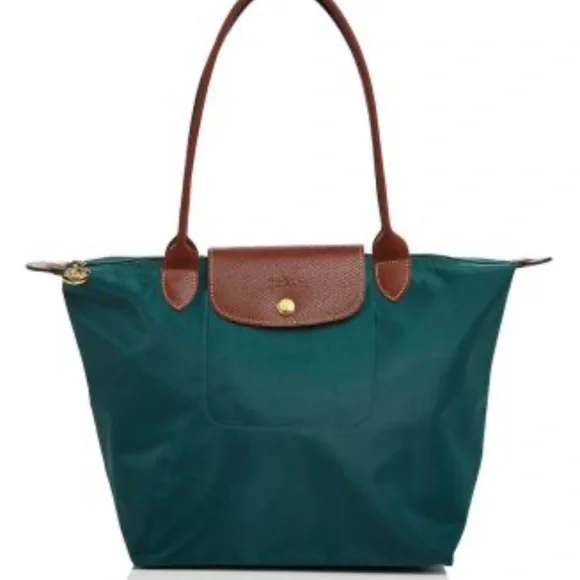 Longchamp | Bags | Longchamp Teal And Brown Tote Bag | Poshmark display picture 2